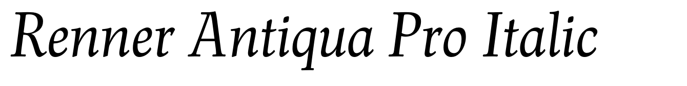 Renner Antiqua Pro Italic